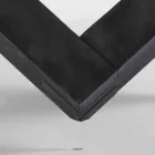 Ronde eettafel in hout met glazen blad Bao, modern design Viadurini