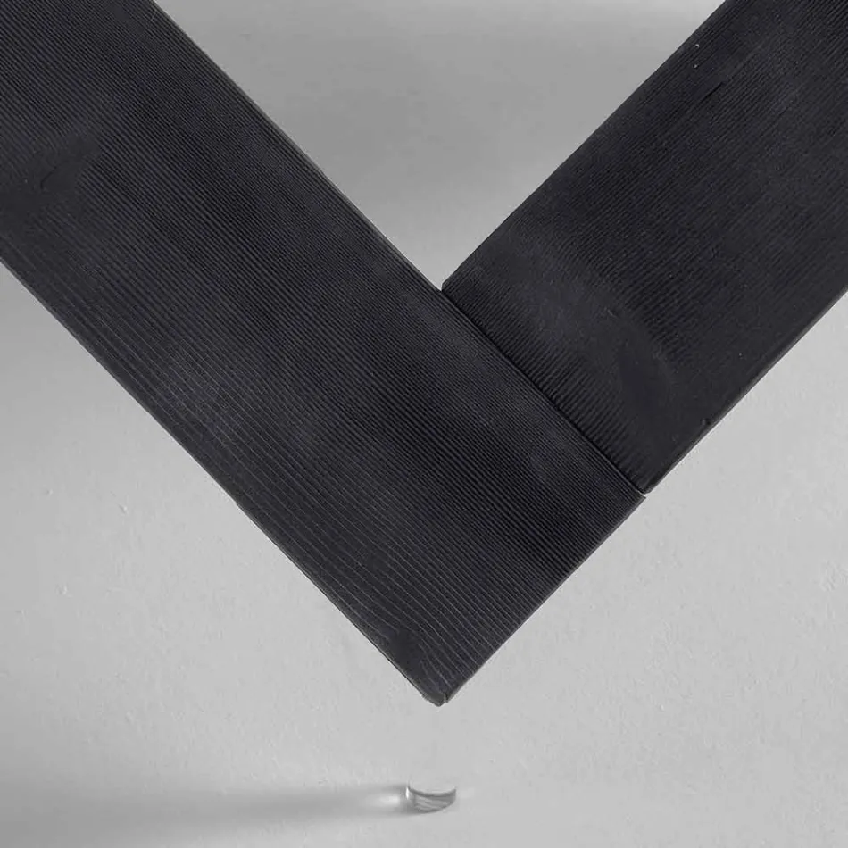 Ronde eettafel in hout met glazen blad Bao, modern design Viadurini