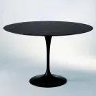 Ronde eettafel in marmer en gelakt aluminium Made in Italy - Superb Viadurini
