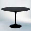 Ronde eettafel in marmer en gelakt aluminium Made in Italy - Superb
