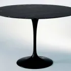 Ronde eettafel in marmer en gelakt aluminium Made in Italy - Superb Viadurini