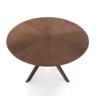 Ronde eettafel in gefineerd mdf en massief hout - Fulmine Viadurini