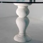 ronde eettafel in steen en kristal Oedipus, klassiek design Viadurini