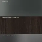 Ronde eettafel van rookglas met houten onderstel Made in Italy - Rondo Viadurini