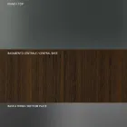 Ronde eettafel van rookglas met houten onderstel Made in Italy - Rondo Viadurini