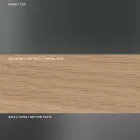 Ronde eettafel van rookglas met houten onderstel Gemaakt in Italië - Rondo Viadurini