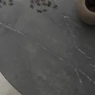 Ronde eettafel van metaal en gelamineerd Hpl Made in Italy - Bastiano Viadurini