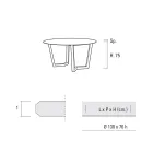 Ronde eettafel van metaal en gelamineerd Hpl Made in Italy - Bastiano Viadurini