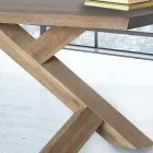 Massief eiken eettafel verkrijgbaar met verschillende randen Made in Italy - Boromir Viadurini