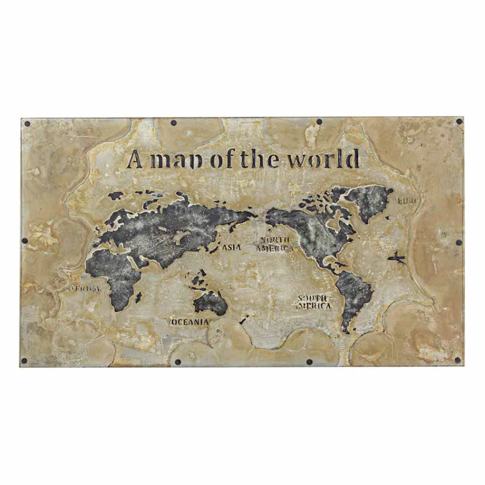 Eettafel in industriële stijl met blad in Mdf en glas Homemotion - Brazilië Viadurini