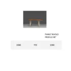 Eettafelstructuur in ijzer en massief hout gemaakt in Italië - Romino Viadurini