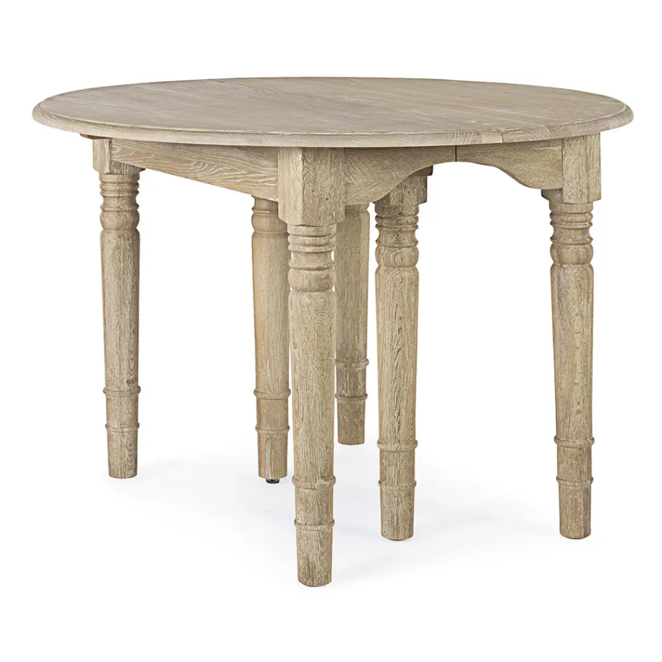 Ronde eettafel uitschuifbaar tot 272 cm in Homemotion hout - Guglio Viadurini