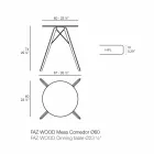 Ronde eettafel in hout en HPL, 4 stuks - Faz Wood van Vondom Viadurini
