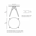 Ronde eettafel in hout en HPL, 4 stuks - Faz Wood van Vondom Viadurini