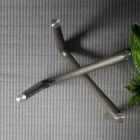 Ronde eettafel in transparant glas en polyurethaan poten - Stalto Viadurini