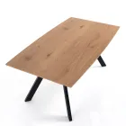 Woonkamertafel met stalen poten en MDF blad - Terullio Viadurini