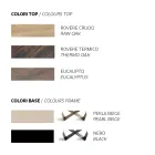 Woonkamertafel 200x100 in eikenfineer en metaal - Kruis Viadurini