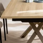 Uitschuifbare salontafel 260 of 300 cm in metaal en HPL - Borgo Viadurini