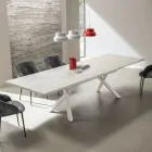 Uitschuifbare salontafel 260 of 300 cm in metaal en HPL - Borgo Viadurini