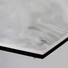 Uitschuifbare woonkamertafel met tonvormig blad van keramiek Made in Italy - Bril Viadurini