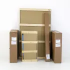 Uitschuifbare woonkamertafel met tonvormig blad in keramiek Made in Italy - Bril Viadurini