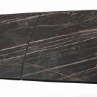 Uitschuifbare woonkamertafel met tonvormig blad van keramiek Made in Italy - Bril Viadurini