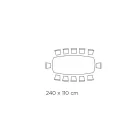 Vaste woonkamertafel met tonvormig blad van keramiek Made in Italy - Bril Viadurini