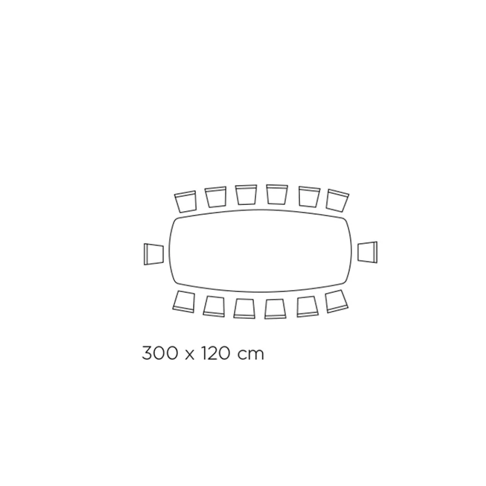 Vaste woonkamertafel met tonvormig blad van keramiek Made in Italy - Bril Viadurini