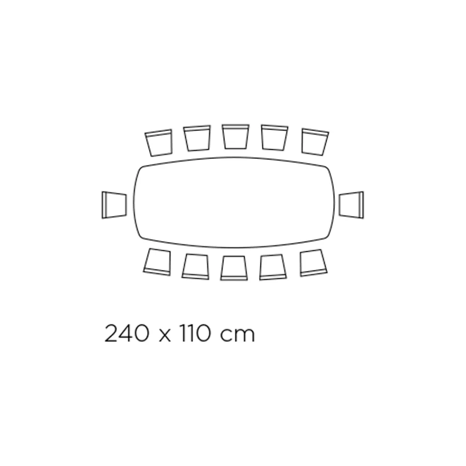 Vaste woonkamertafel met keramisch blad Made in Italy - Feestdagen Viadurini