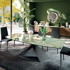 Vaste woonkamertafel met keramisch blad Made in Italy - Feestdagen Viadurini