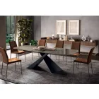 Vaste woonkamertafel met keramisch blad Made in Italy - Feestdagen Viadurini