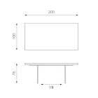 Woonkamertafel in eikenfineer en onderstel van gehard glas - Nicofisso Viadurini