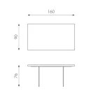 Woonkamertafel in eikenfineer en onderstel van gehard glas - Nicofisso Viadurini