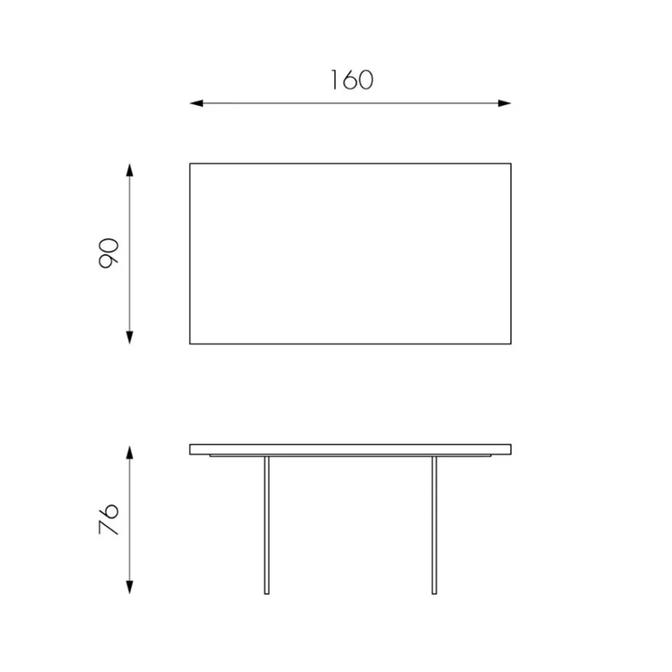 Woonkamertafel in eikenfineer en onderstel van gehard glas - Nicofisso Viadurini