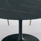 Vaste ronde woonkamertafel in laminaat en aluminium Made in Italy - Dollars Viadurini