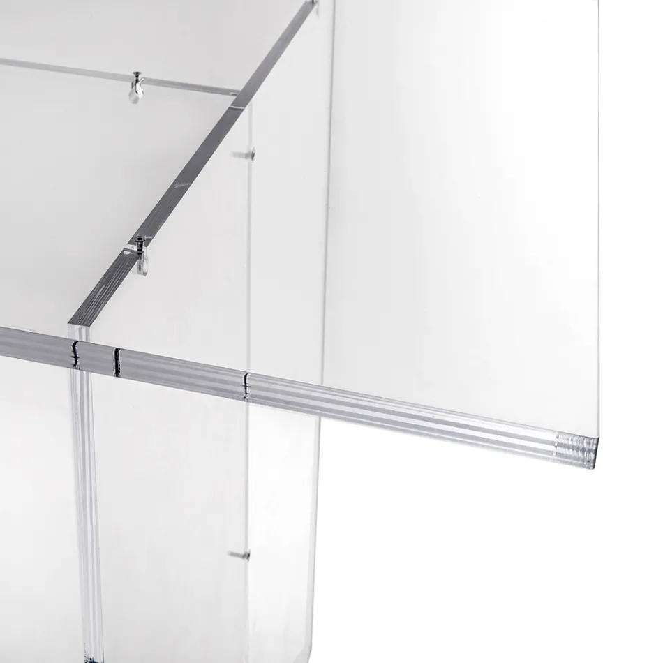 Selenia minimalistische designtafel van transparant plexiglas, gemaakt in Italië. Viadurini