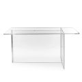 Selenia minimalistische designtafel van transparant plexiglas, gemaakt in Italië.