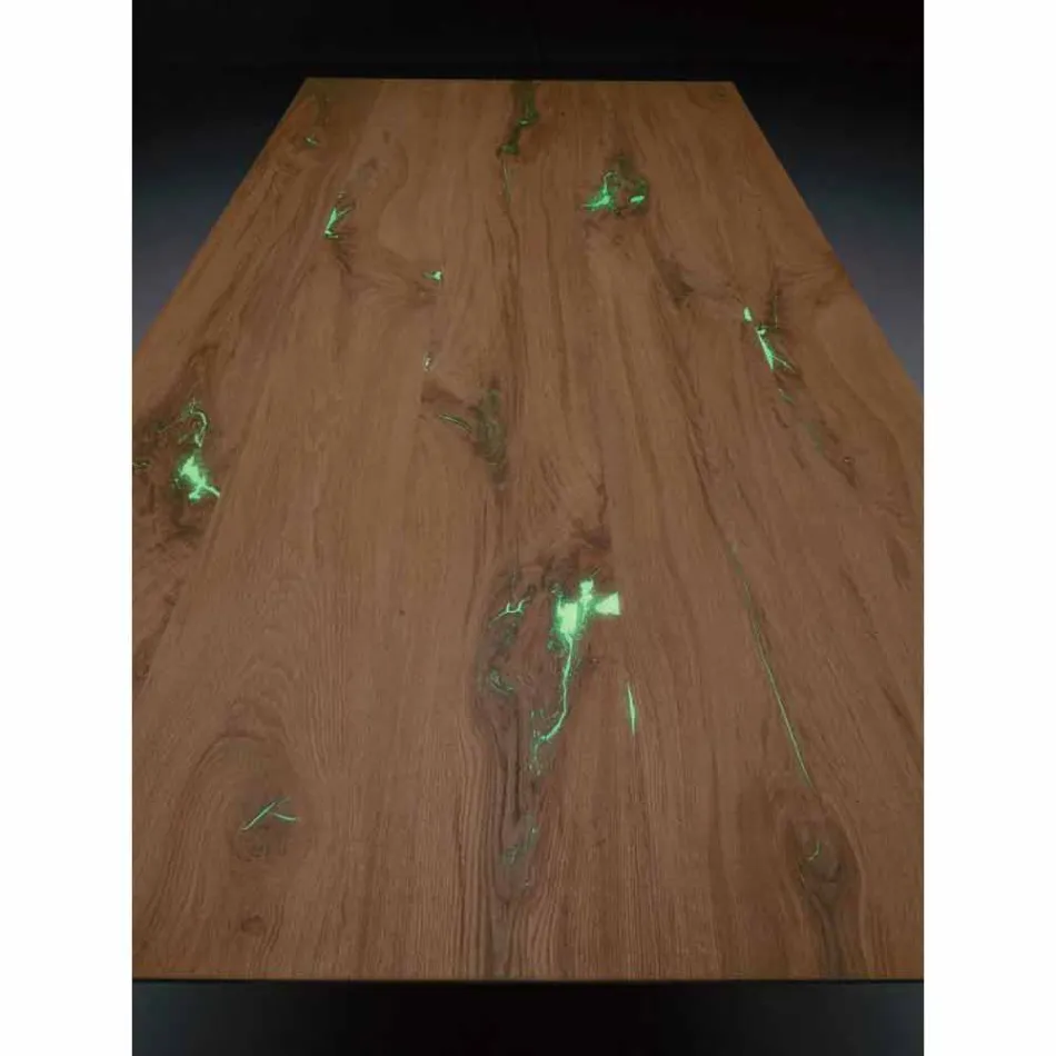 Uitschuifbare designtafel tot 294 cm in hout en metaal Made in Italy - Nuzzo Viadurini