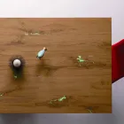 Uitschuifbare designtafel tot 294 cm in hout en metaal Made in Italy - Nuzzo Viadurini