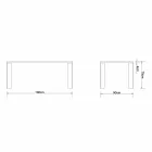 Moderne designtafel in natuurlijk notenhout, L180xP90cm, Yvonne Viadurini