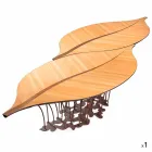 Design tafel gefineerd eiken en walnoothout Fenice Viadurini