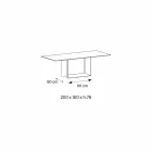 Designtafel in Matt Noir Desir keramiek en metaal gemaakt in Italië - donkerbruin Viadurini