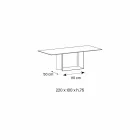 Designtafel in Matt Noir Desir keramiek en metaal gemaakt in Italië - donkerbruin Viadurini