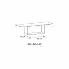 Designtafel in Matt Noir Desir keramiek en metaal gemaakt in Italië - donkerbruin Viadurini