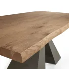 Designtafel van gefineerd hout en staal Made in Italy – Dalmata Viadurini