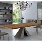 Designtafel van gefineerd hout en staal Made in Italy – Dalmata Viadurini