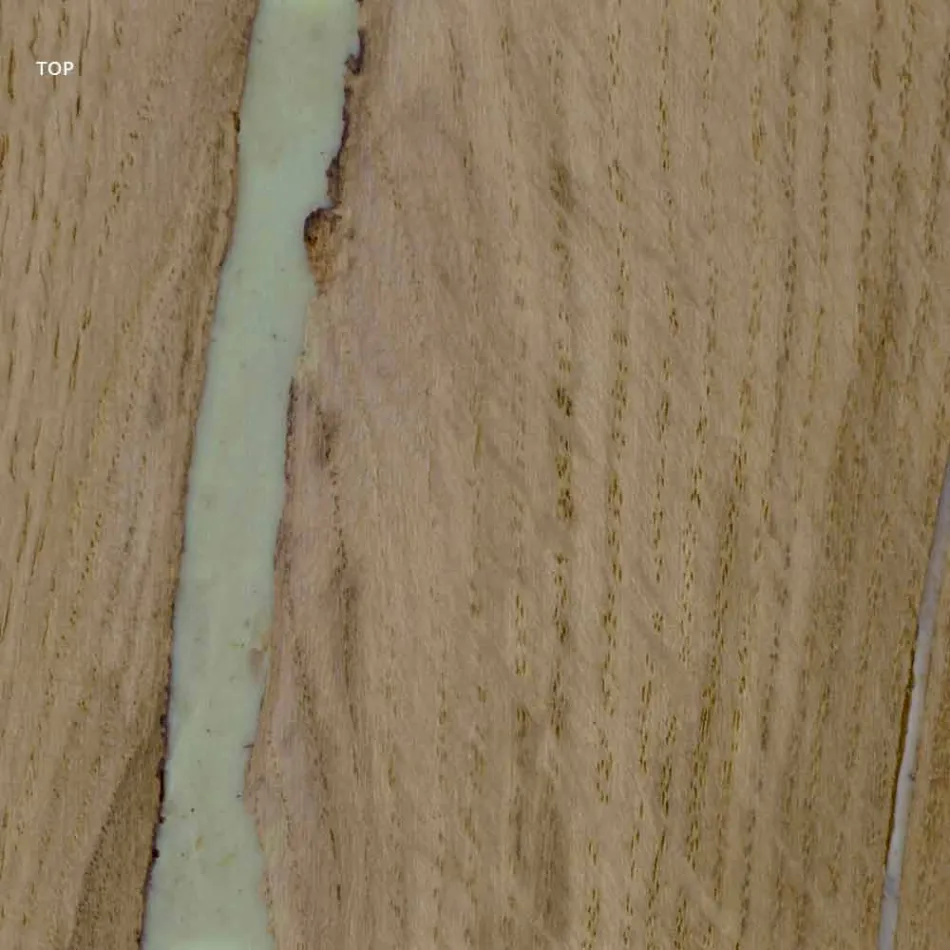 Moderne designtafel met houten blad en metalen voet, Esperia Viadurini