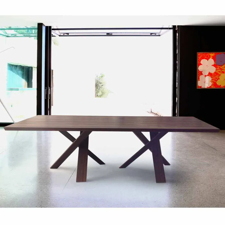 Moderne design houten tafel 270x120cm gemaakt in Italië Tree Viadurini