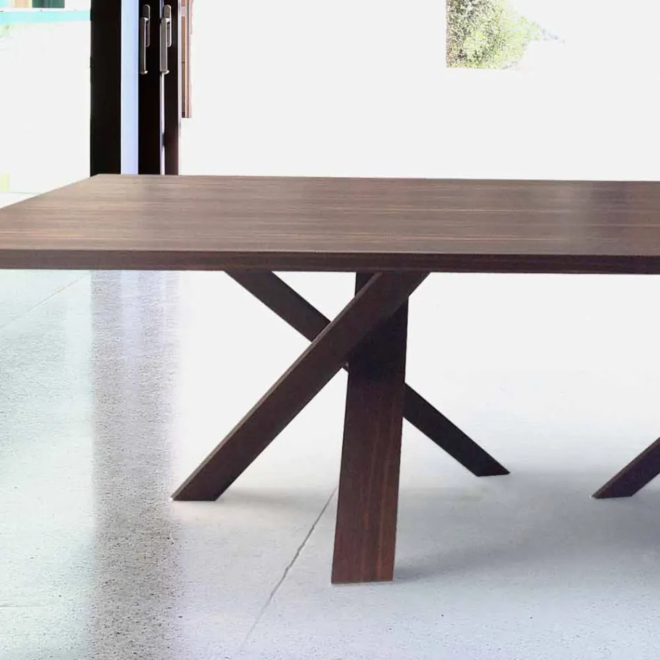 Moderne design houten tafel 270x120cm gemaakt in Italië Tree Viadurini