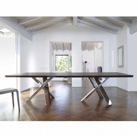 Moderne design houten tafel 270x120cm gemaakt in Italië Tree Viadurini